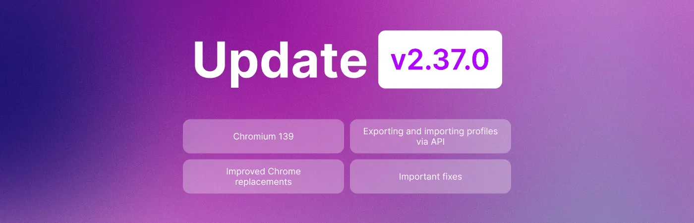 Undetectable 2.37.0: Chromium 139 and New API Features