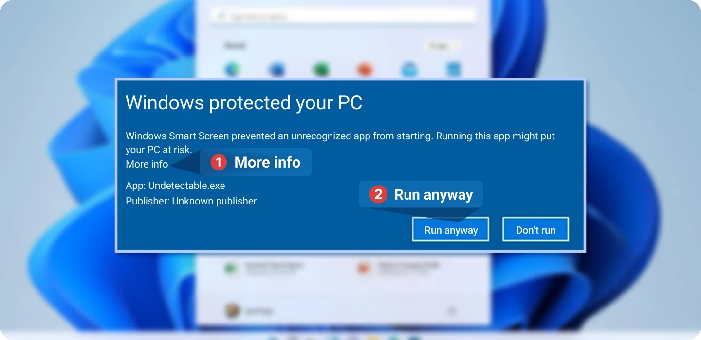 If the software does not start on Windows